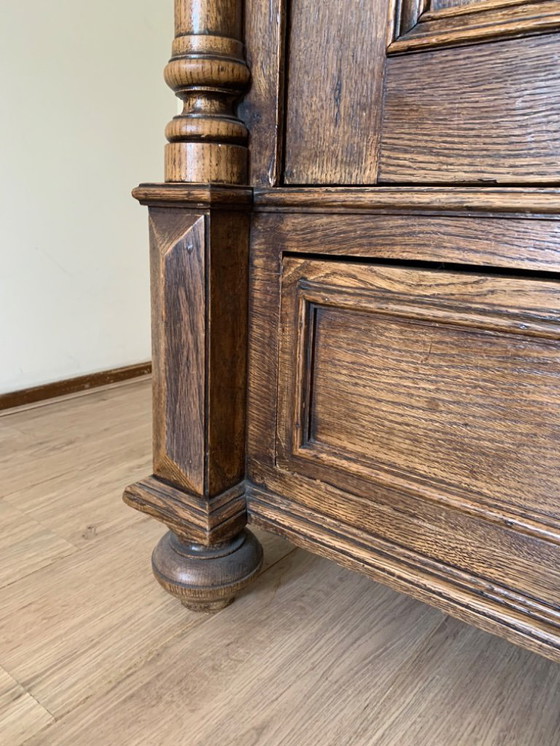 Image 1 of Antieke eiken hollandse vakmanschap kast bruin handgemaakt