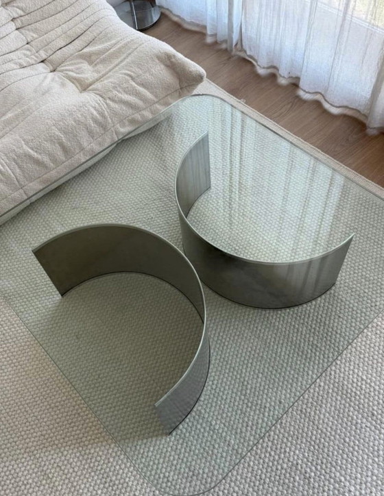 Arcos Coffee Table by Ricardo Fasanello, 1970 – Glass, Metal (photo 7 of 11)