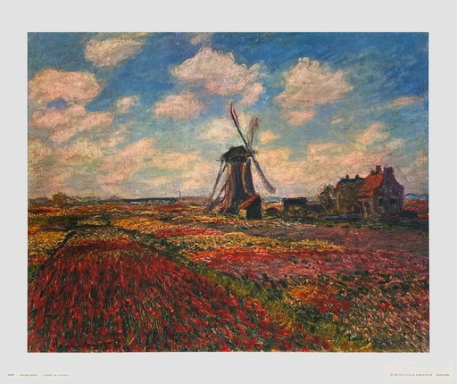 Claude MONET Le champ de tulipes poster 1970