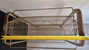 Beautiful vintage Mid-Century modern record rack with wheels