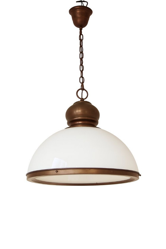 Image 1 of Stylised pendant lamp from the 1990s – metal and plastic, E27