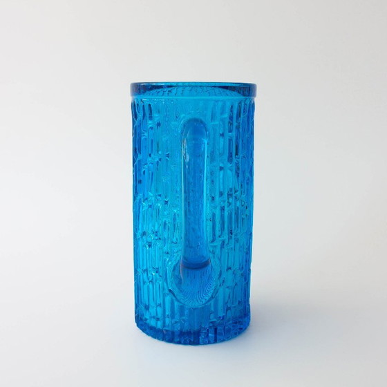 Vintage 1970s IVIMA Blue Glass Jug and Six-Glass Set, Glass & Decanter (photo 6 of 15)