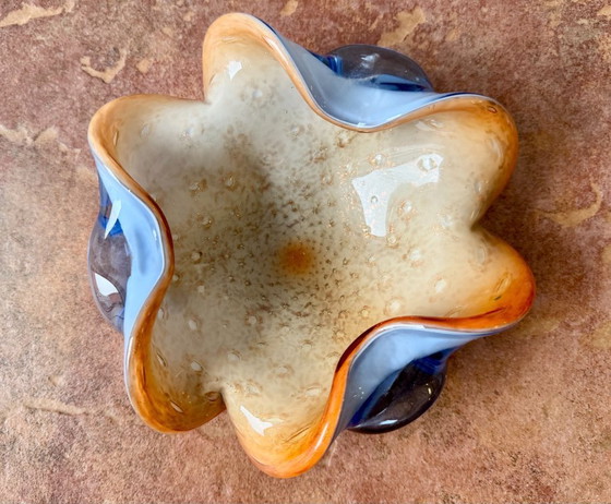 Image 1 of Ciotola in vetro blu vintage