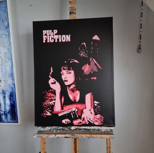 Frances Eckhardt - Pulp Fiction painting pop art 60x80