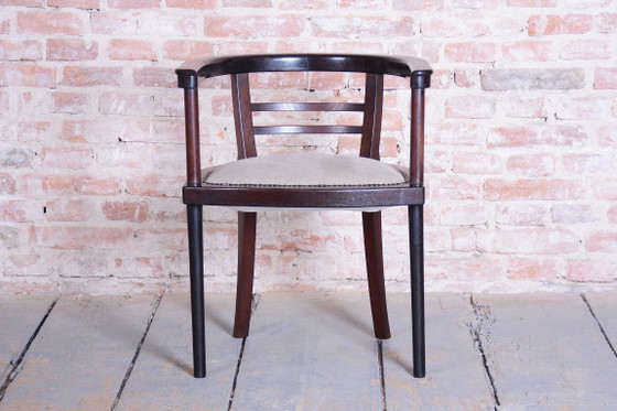 Gerestaureerde Art Deco fauteuil, Wien. Werkstätte, J. Hoffmann, Oostenrijk, jaren 1910 – Wiener Werkstätte (photo 13 of 15)