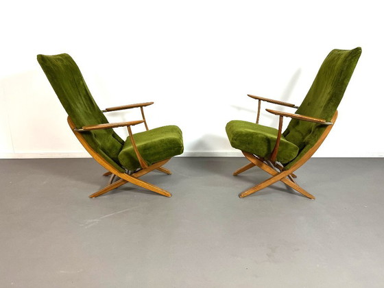 Image 1 of Sillones ajustables de Poltrona, Italia, años 50.