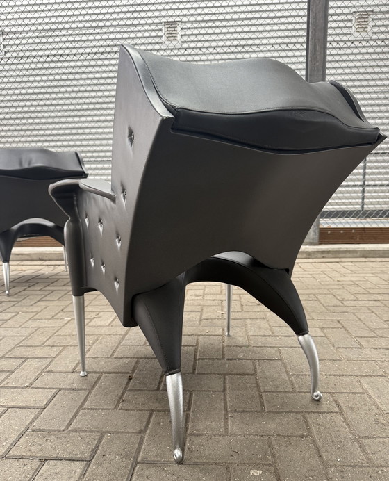 Image 1 of 2x poltrone lounge Bořek Šípek Maletak per Maletti, anni '90