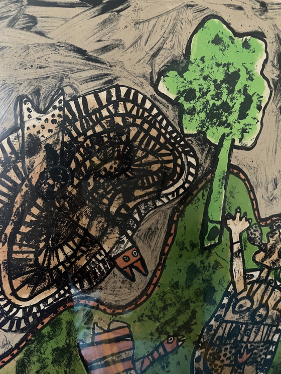 Image 1 of Corneille, "El diálogo con el árbol", 1970.