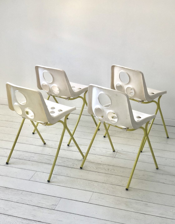Image 1 of 4 Stapelstoelen voor buiten Ontwerp M. Paris voor Sicopal 1972