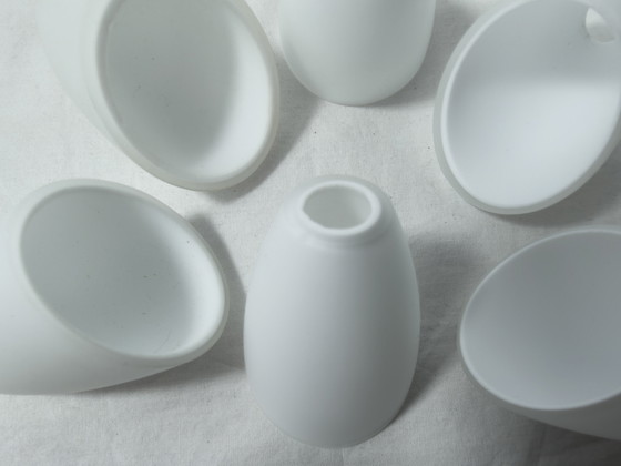 Image 1 of G4 glass lamp shades matte white horseshoe model New!