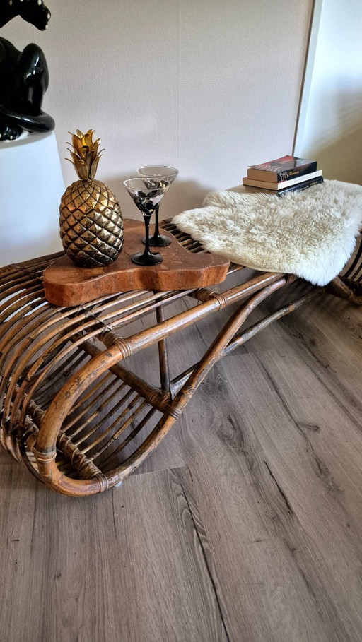 Vintage Bamboo Bench/Table