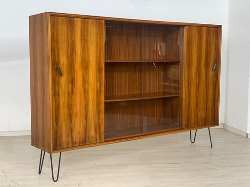 Mid Century Highboard Geschirrschrank Anrichte Küchenschrank Wohnzimmerschrank Holz Schrank Vintage