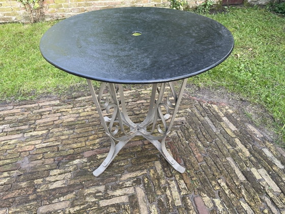 Image 1 of Art Deco Jaren 20 Ronde Tuintafel Bistrotafel Frans 