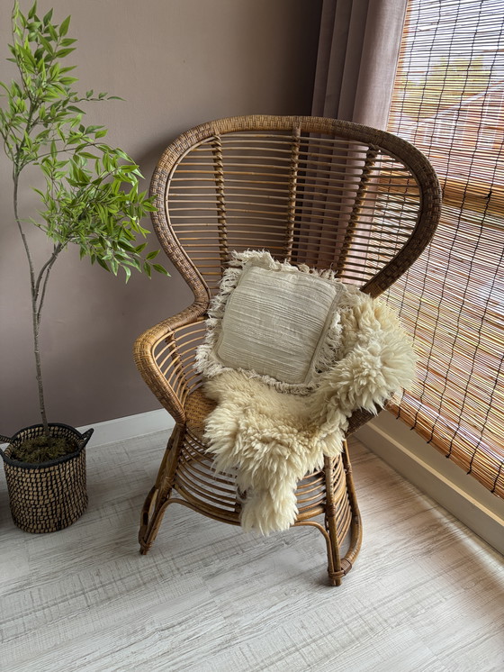 Image 1 of XL rattan peacock chair vintage