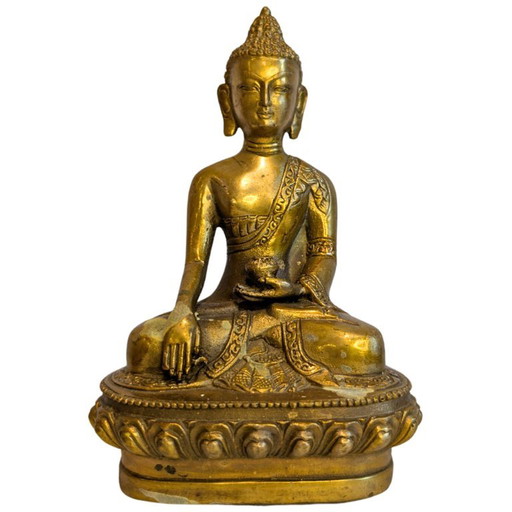 Bronzen Medicijnboeddha Bhaisajyaguru – Nepal – 126 – beeldhouwkunst