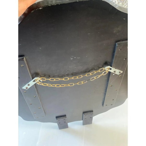 Image 1 of Hand-Carved Venetian Oval Mirror in Murano Glass Style, Early 21st Century