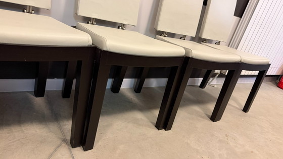 Image 1 of Sedie da pranzo vintage Giorgetti di Massimo Scolari - Set di 8