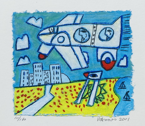 Screen print by Hannes Kuiper W02