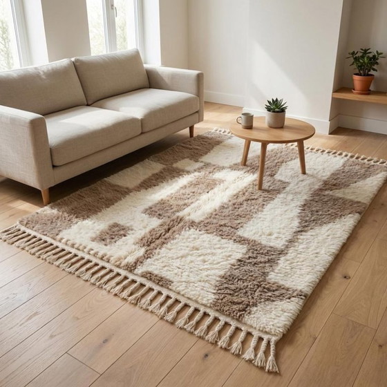 Grauer Berberwollteppich 250 cm x 150 cm – Teppiche & Läufer, Wool (photo 5 of 7)