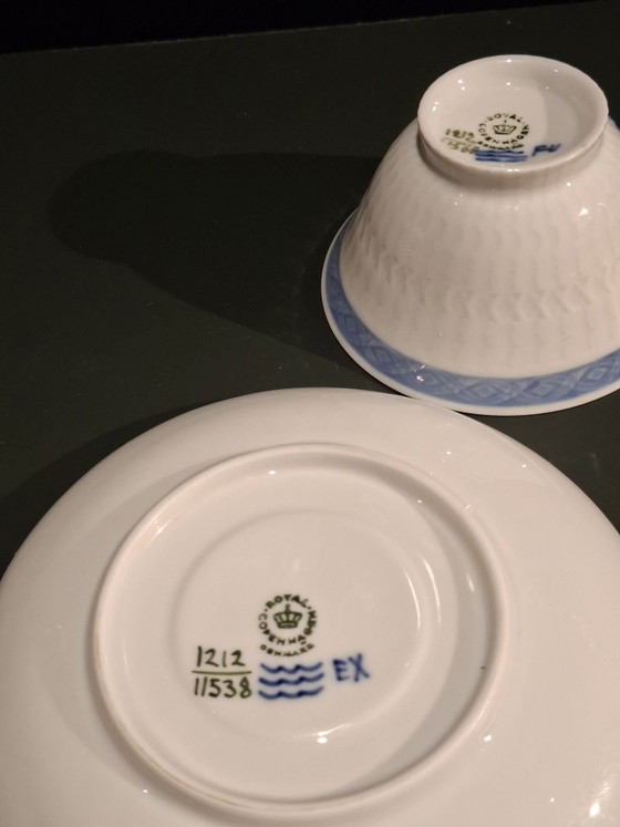 Royal Copenhagen aussi série "Blauwe waaier", Art de la table, Porcelaine, Bleu (photo 3 sur 7)