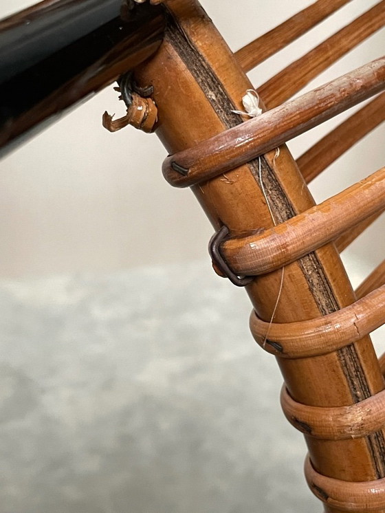 Image 1 of Vintage Dirk Van Sliedregt - Jonkers Noordwolde Rattan Chair