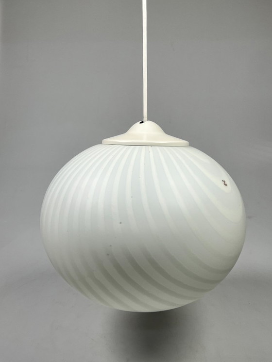 Image 1 of Suspension vintage, motif tourbillon/zèbre, Peill & Putzler, Allemagne, années 1970