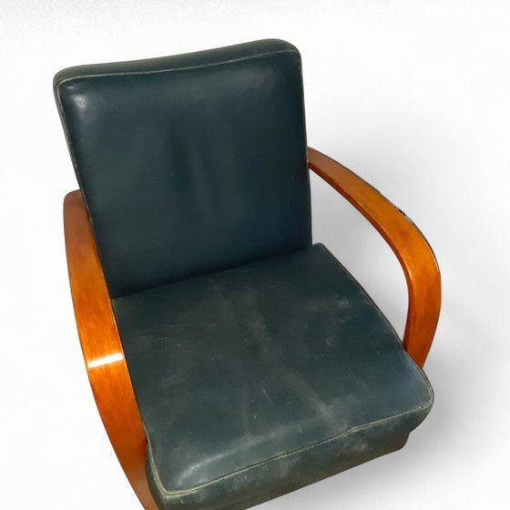 Image 1 of Italiaans Design Baxter Fauteuil, Petrol Groen Leer