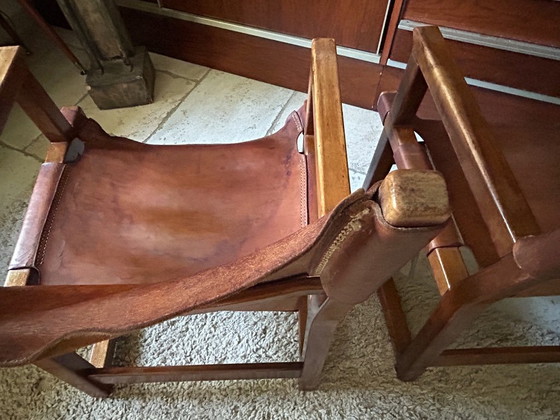 Pair of Paco Muños armchairs, Darro edition, Razzia model, 1959 – Leather (photo 8 of 11)