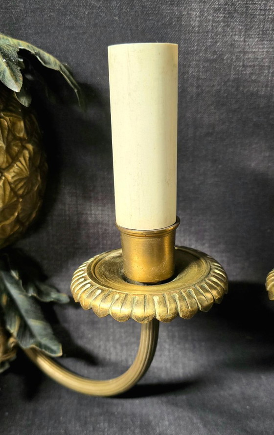 Image 1 of Maison Charles & Fils - Coppia di lampade da parete ad ananas