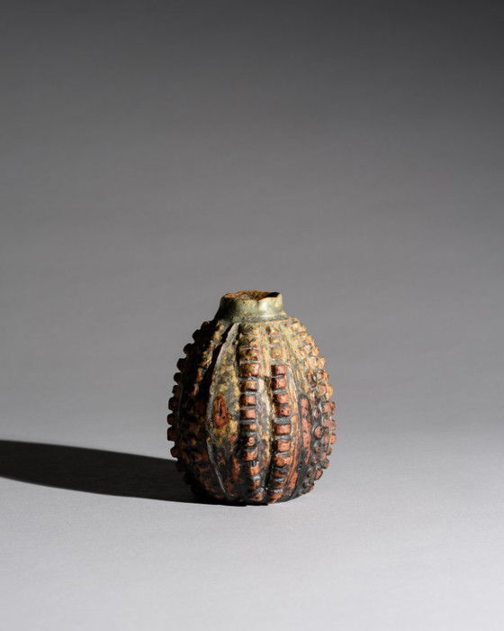 Image 1 of Bernard Rooke Studio Pottery Vase Brutalist Textured Ceramic England 1960s-1970s