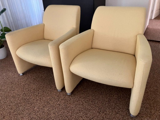 Leolux Quantissimo Chairs 2 Pieces Fabric Yellow – fauteuils, Other