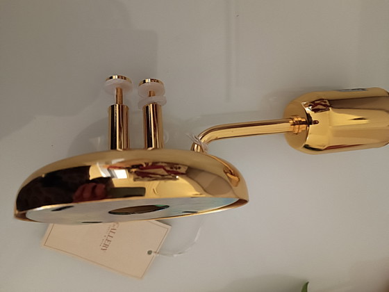 Image 1 of MuranoDue Grote "Fiaccola" wandlamp 46 cm - Identiteitscertificaat - Nieuw bladgoud