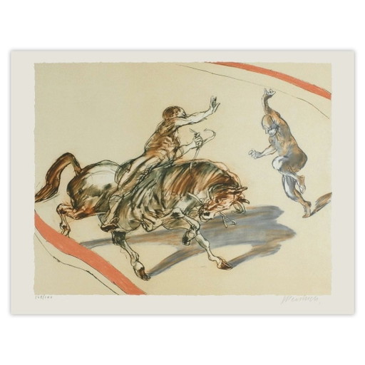 Claude WEISBUCH Cirque Zingaro Signierte Lithografie 1985
