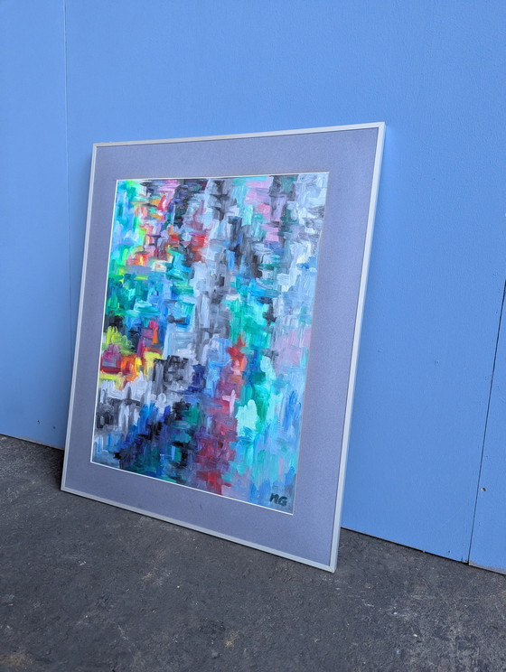 Image 1 of Abstract painting blue