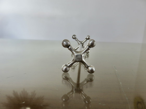 Image 1 of Série de 4 Porte Couteaux, Design, en Métal Argenté, 1970