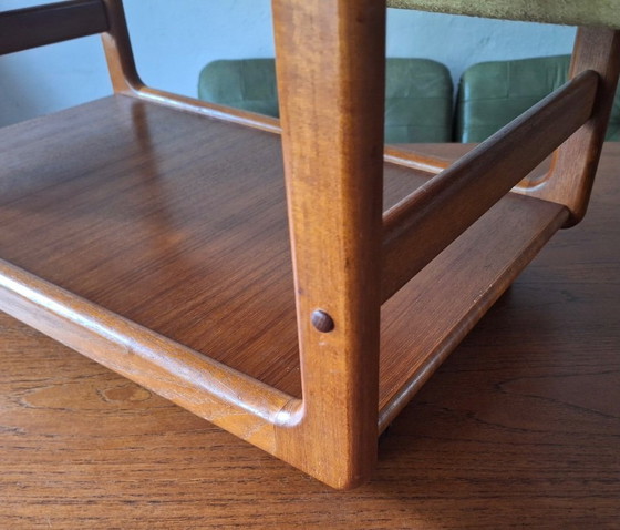 Image 1 of Teak Multifunctional Bar Cart Serving Trolley, Denmark 1960s
