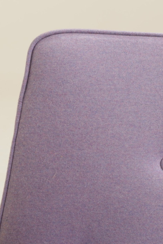 Image 1 of Fauteuil moderne du milieu du siècle en chêne et laine naturelle, design de J. Chierowski