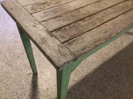 Image 1 of Tuintafel van deur gemaakt