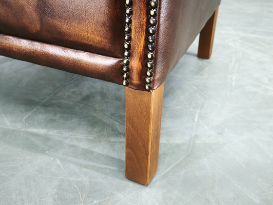 Poltrona Chesterfield contemporanea in pelle con schienale alto, realizzata a mano, anni 2010. – Poltrone (photo 3 of 17)