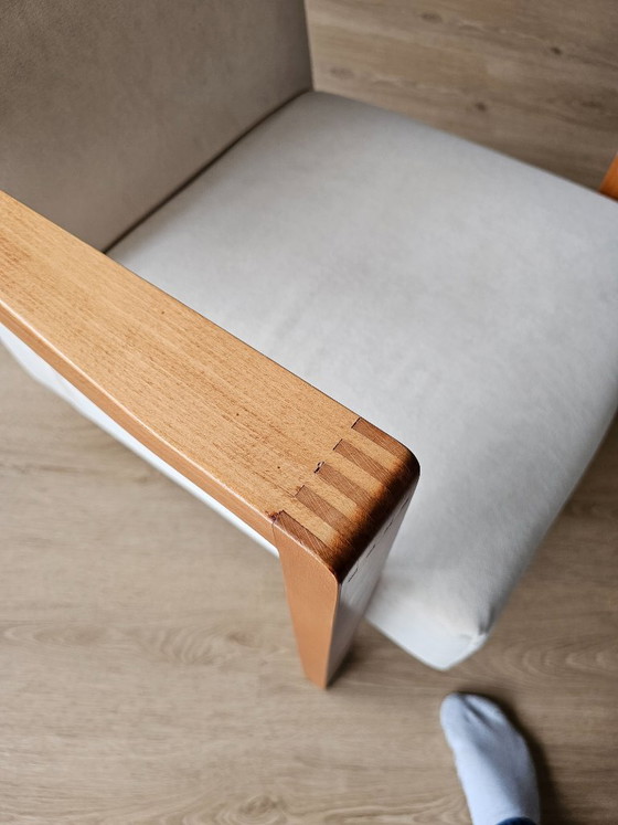 Dutch modernist low-profile armchairs, Wood, Beige (photo 11 of 11)
