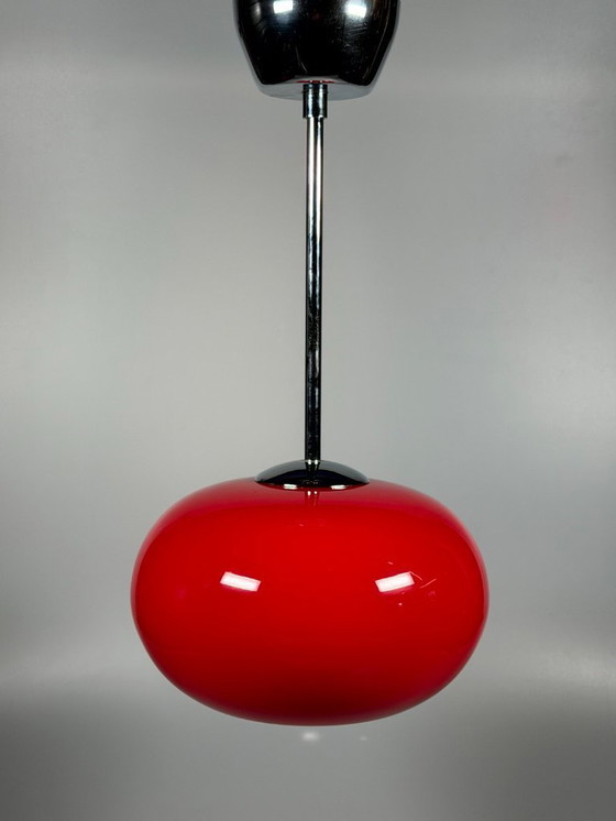 Image 1 of 60er 70er Jahre Lampe Leuchte Hängelampe Glas Deckenlampe Space Age Design