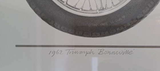 Image 1 of Printtekening Triumph Bonneville van Christopher Marshall