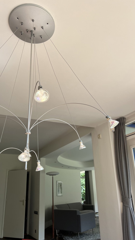 Image 1 of Solzi Luce Orione Lampada a sospensione italiana 9 lampade