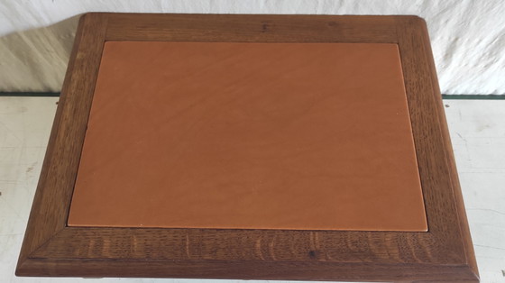 Image 1 of Escritorio modernista de pared en roble macizo - mediados del siglo XX
