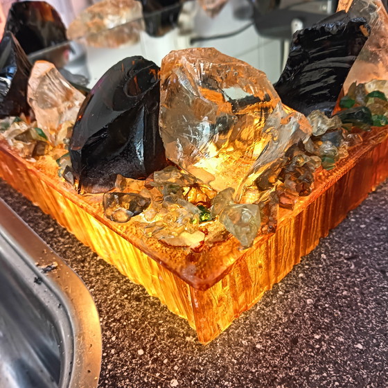 Image 1 of Lampada da parete Cosack Leuchten in vetro cristallo-bronzo