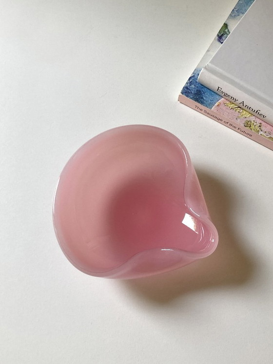Image 1 of Posacenere vintage vetro Murano rosa opalino