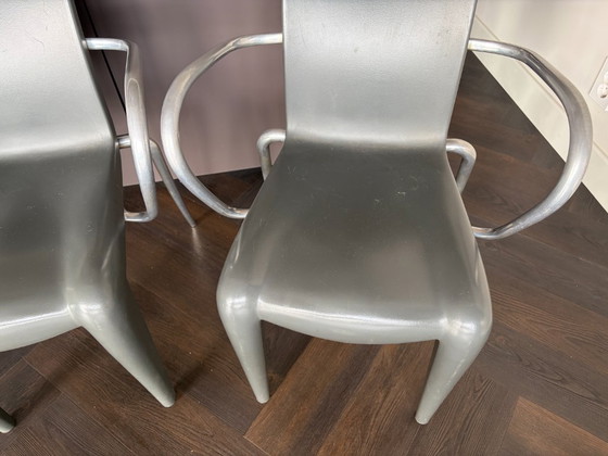 Vitra Louis 20 Chairs by Philippe Starck - Set of 4 - armrests – Dining chairs, Plastic, Aluminium (photo 10 of 10)