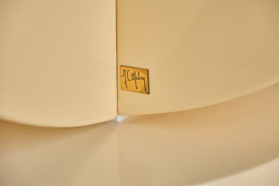 Image 1 of Faux-Marble Lacquered Table by Jean Claude Mahey, France, 1970s