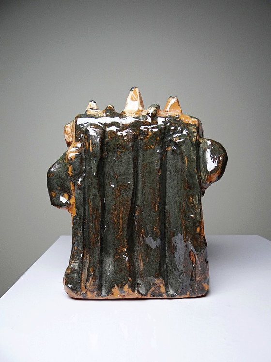 Image 1 of Modern anthropomorphic sculpture in glazed terracotta, vintage 1970s-2000s