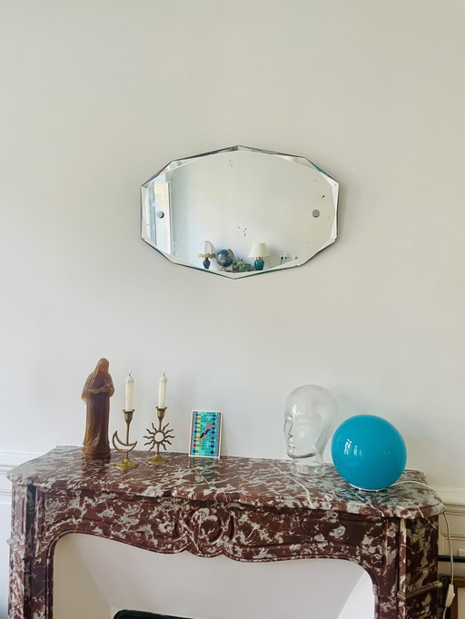 Art Deco bevelled mirror